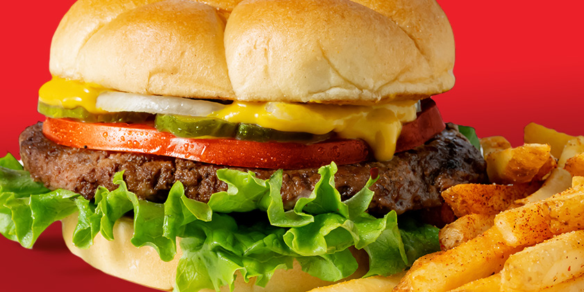 The OnCue Grill - Burger and Fries